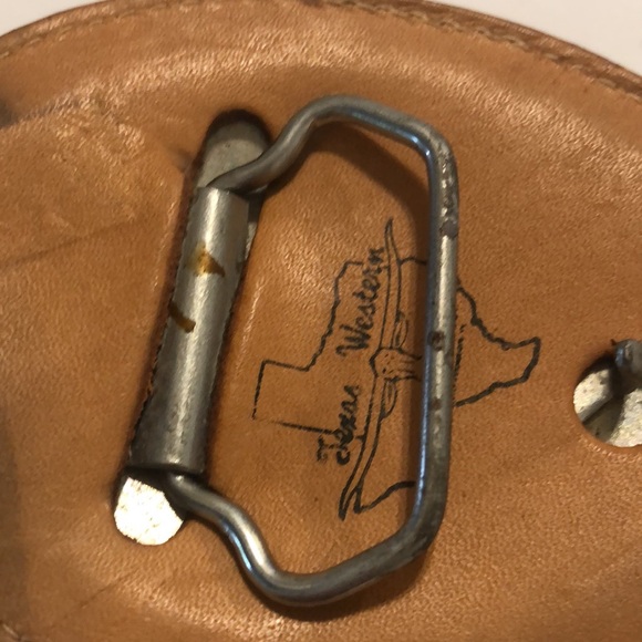 Leather Belt Buckle with Mallard Duck Texas Western - Picture 10 of 10